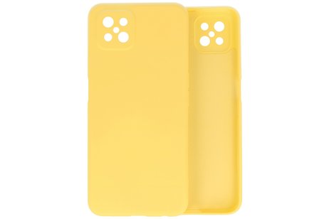 BAOHU Hoesje Geschikt voor de Oppo Reno 4 Z & Oppo A92s  - Fashion Color Backcover Telefoonhoesje - Geel