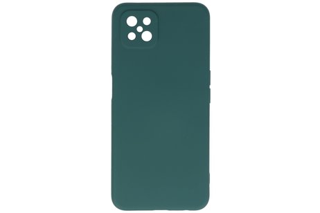 BAOHU Hoesje Geschikt voor de Oppo Reno 4 Z & Oppo A92s  - Fashion Color Backcover Telefoonhoesje - Donker Groen