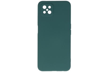 Oppo Reno 4 Z & Oppo A92s Hoesje Fashion Backcover Telefoonhoesje Donker Groen