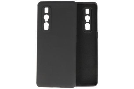 BAOHU Hoesje Geschikt voor de Oppo Find X2 Pro - Fashion Color Backcover Telefoonhoesje - Zwart