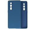 BAOHU Hoesje Geschikt voor de Oppo Find X2 Pro - Fashion Color Backcover Telefoonhoesje - Navy
