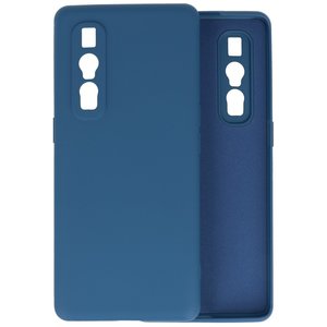 BAOHU Hoesje Geschikt voor de Oppo Find X2 Pro - Fashion Color Backcover Telefoonhoesje - Navy