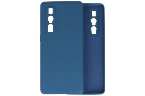 Hoesje Geschikt voor de Oppo Find X2 Pro - Fashion Color Backcover Telefoonhoesje - Navy