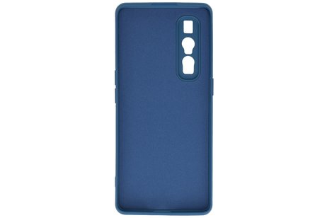 BAOHU Hoesje Geschikt voor de Oppo Find X2 Pro - Fashion Color Backcover Telefoonhoesje - Navy