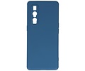 Hoesje Geschikt voor de Oppo Find X2 Pro - Fashion Color Backcover Telefoonhoesje - Navy