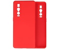 BAOHU Hoesje Geschikt voor de Oppo Find X2 Pro - Fashion Color Backcover Telefoonhoesje - Rood