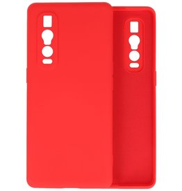 BAOHU Oppo Find X2 Pro Hoesje Fashion Backcover Telefoonhoesje Rood