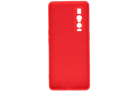 BAOHU Hoesje Geschikt voor de Oppo Find X2 Pro - Fashion Color Backcover Telefoonhoesje - Rood