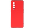 BAOHU Hoesje Geschikt voor de Oppo Find X2 Pro - Fashion Color Backcover Telefoonhoesje - Rood