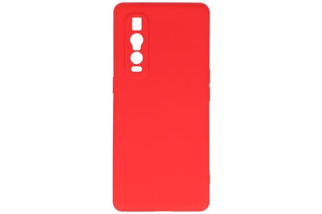 Hoesje Geschikt voor de Oppo Find X2 Pro - Fashion Color Backcover Telefoonhoesje - Rood
