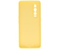 BAOHU Hoesje Geschikt voor de Oppo Find X2 Pro - Fashion Color Backcover Telefoonhoesje - Geel
