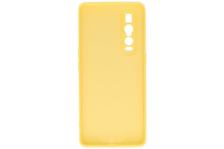 BAOHU Hoesje Geschikt voor de Oppo Find X2 Pro - Fashion Color Backcover Telefoonhoesje - Geel