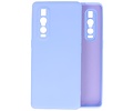 Hoesje Geschikt voor de Oppo Find X2 Pro - Fashion Color Backcover Telefoonhoesje - Paars