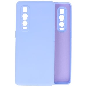 Hoesje Geschikt voor de Oppo Find X2 Pro - Fashion Color Backcover Telefoonhoesje - Paars