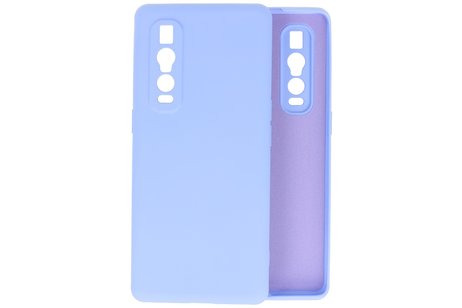 BAOHU Hoesje Geschikt voor de Oppo Find X2 Pro - Fashion Color Backcover Telefoonhoesje - Paars