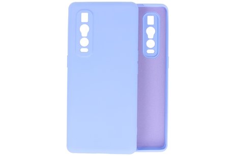 Hoesje Geschikt voor de Oppo Find X2 Pro - Fashion Color Backcover Telefoonhoesje - Paars