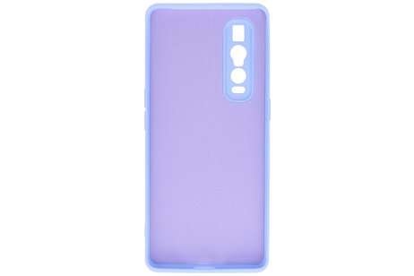 Hoesje Geschikt voor de Oppo Find X2 Pro - Fashion Color Backcover Telefoonhoesje - Paars