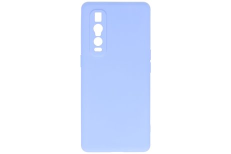 BAOHU Hoesje Geschikt voor de Oppo Find X2 Pro - Fashion Color Backcover Telefoonhoesje - Paars