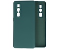 BAOHU Hoesje Geschikt voor de Oppo Find X2 Pro - Fashion Color Backcover Telefoonhoesje - Donker Groen
