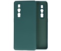 Hoesje Geschikt voor de Oppo Find X2 Pro - Fashion Color Backcover Telefoonhoesje - Donker Groen