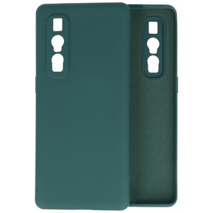 BAOHU Hoesje Geschikt voor de Oppo Find X2 Pro - Fashion Color Backcover Telefoonhoesje - Donker Groen