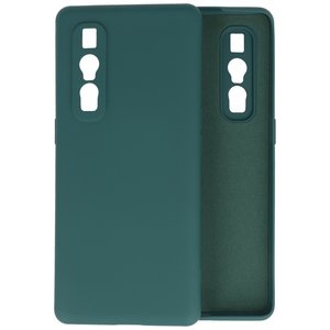 Hoesje Geschikt voor de Oppo Find X2 Pro - Fashion Color Backcover Telefoonhoesje - Donker Groen