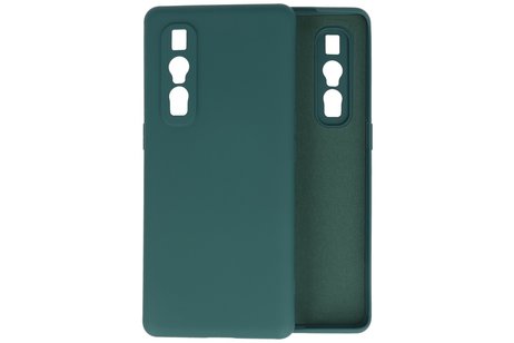 BAOHU Hoesje Geschikt voor de Oppo Find X2 Pro - Fashion Color Backcover Telefoonhoesje - Donker Groen