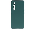 BAOHU Hoesje Geschikt voor de Oppo Find X2 Pro - Fashion Color Backcover Telefoonhoesje - Donker Groen
