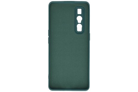 BAOHU Hoesje Geschikt voor de Oppo Find X2 Pro - Fashion Color Backcover Telefoonhoesje - Donker Groen