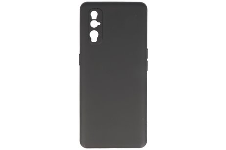 BAOHU Hoesje Geschikt voor de Oppo Find X2 - Fashion Color Backcover Telefoonhoesje - Zwart