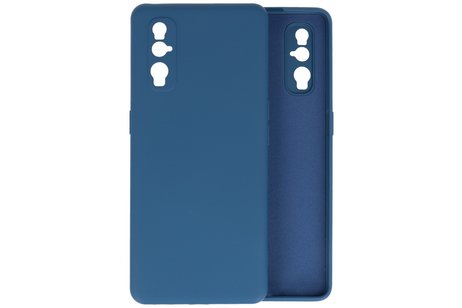 BAOHU Hoesje Geschikt voor de Oppo Find X2 - Fashion Color Backcover Telefoonhoesje - Navy