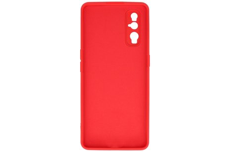 BAOHU Hoesje Geschikt voor de Oppo Find X2 - Fashion Color Backcover Telefoonhoesje - Rood