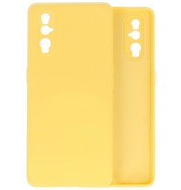 BAOHU Oppo Find X2 Hoesje Fashion Backcover Telefoonhoesje Geel