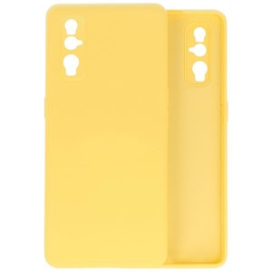 BAOHU Hoesje Geschikt voor de Oppo Find X2 - Fashion Color Backcover Telefoonhoesje - Geel