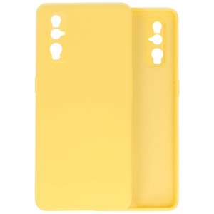 Hoesje Geschikt voor de Oppo Find X2 - Fashion Color Backcover Telefoonhoesje - Geel