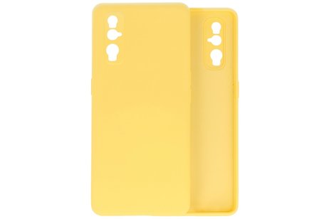 BAOHU Hoesje Geschikt voor de Oppo Find X2 - Fashion Color Backcover Telefoonhoesje - Geel