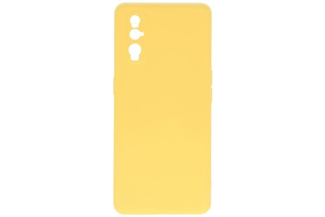 BAOHU Hoesje Geschikt voor de Oppo Find X2 - Fashion Color Backcover Telefoonhoesje - Geel