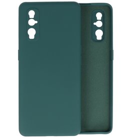 BAOHU Oppo Find X2 Hoesje Fashion Backcover Telefoonhoesje Donker Groen