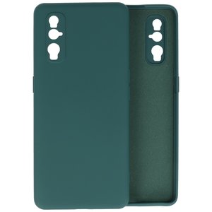 BAOHU Hoesje Geschikt voor de Oppo Find X2 - Fashion Color Backcover Telefoonhoesje - Donker Groen
