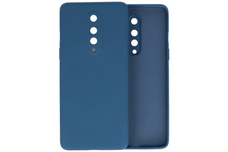 BAOHU Hoesje Geschikt voor de OnePlus 8 - Fashion Color Backcover Telefoonhoesje - Navy