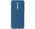 BAOHU Hoesje Geschikt voor de OnePlus 8 - Fashion Color Backcover Telefoonhoesje - Navy