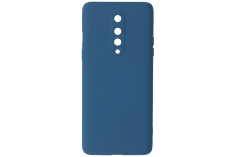 BAOHU Hoesje Geschikt voor de OnePlus 8 - Fashion Color Backcover Telefoonhoesje - Navy