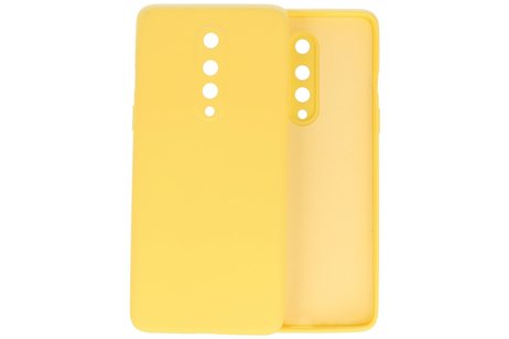 BAOHU Hoesje Geschikt voor de OnePlus 8 - Fashion Color Backcover Telefoonhoesje - Geel