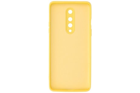 OnePlus 8 Hoesje Fashion Color Backcover Telefoonhoesje Geel