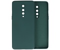 OnePlus 8 Hoesje Fashion Color Backcover Telefoonhoesje Donker Groen