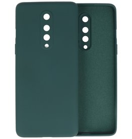 BAOHU OnePlus 8 Hoesje Fashion Color Backcover Telefoonhoesje Donker Groen