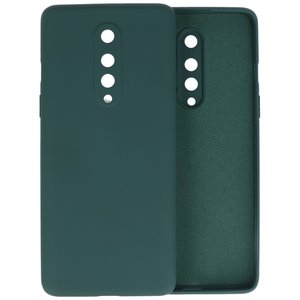 OnePlus 8 Hoesje Fashion Color Backcover Telefoonhoesje Donker Groen