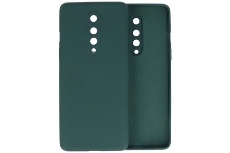 OnePlus 8 Hoesje Fashion Color Backcover Telefoonhoesje Donker Groen