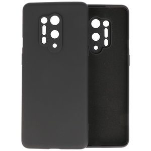 Hoesje Geschikt voor de OnePlus 8 Pro - Fashion Color Backcover Telefoonhoesje - Zwart