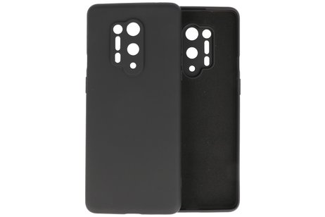 BAOHU Hoesje Geschikt voor de OnePlus 8 Pro - Fashion Color Backcover Telefoonhoesje - Zwart